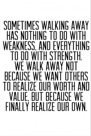 Walking away